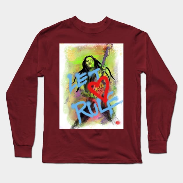 LET LOVE RULE Long Sleeve T-Shirt by CrazyPencilComics